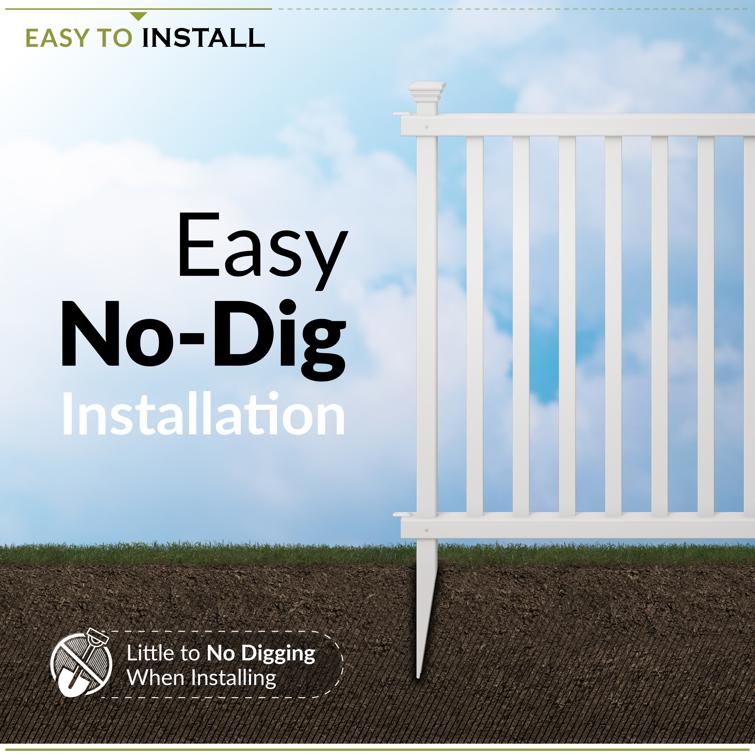 Baskenridge Semi-Permanent Vinyl Fence Kit (36